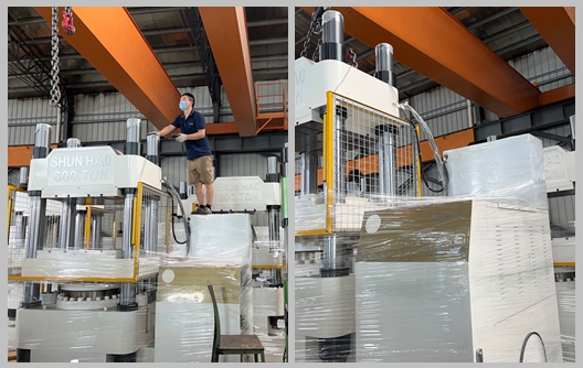 Lô hàng mới: Máy ép thủy lực 600 tấn tùy chỉnh dùng trong sản xuất melamine.